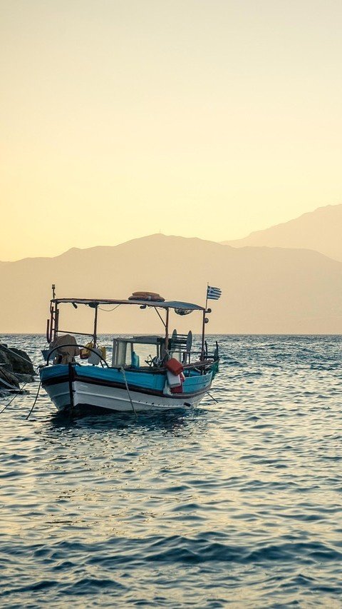 Indonesian fishing boats at sea